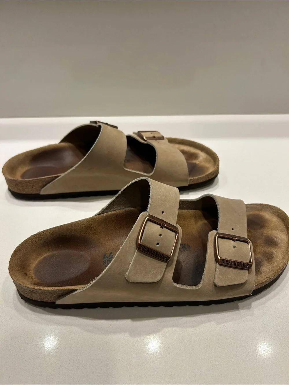 Birkenstock Arizona Nubuck Sandals -Tan size EU 46